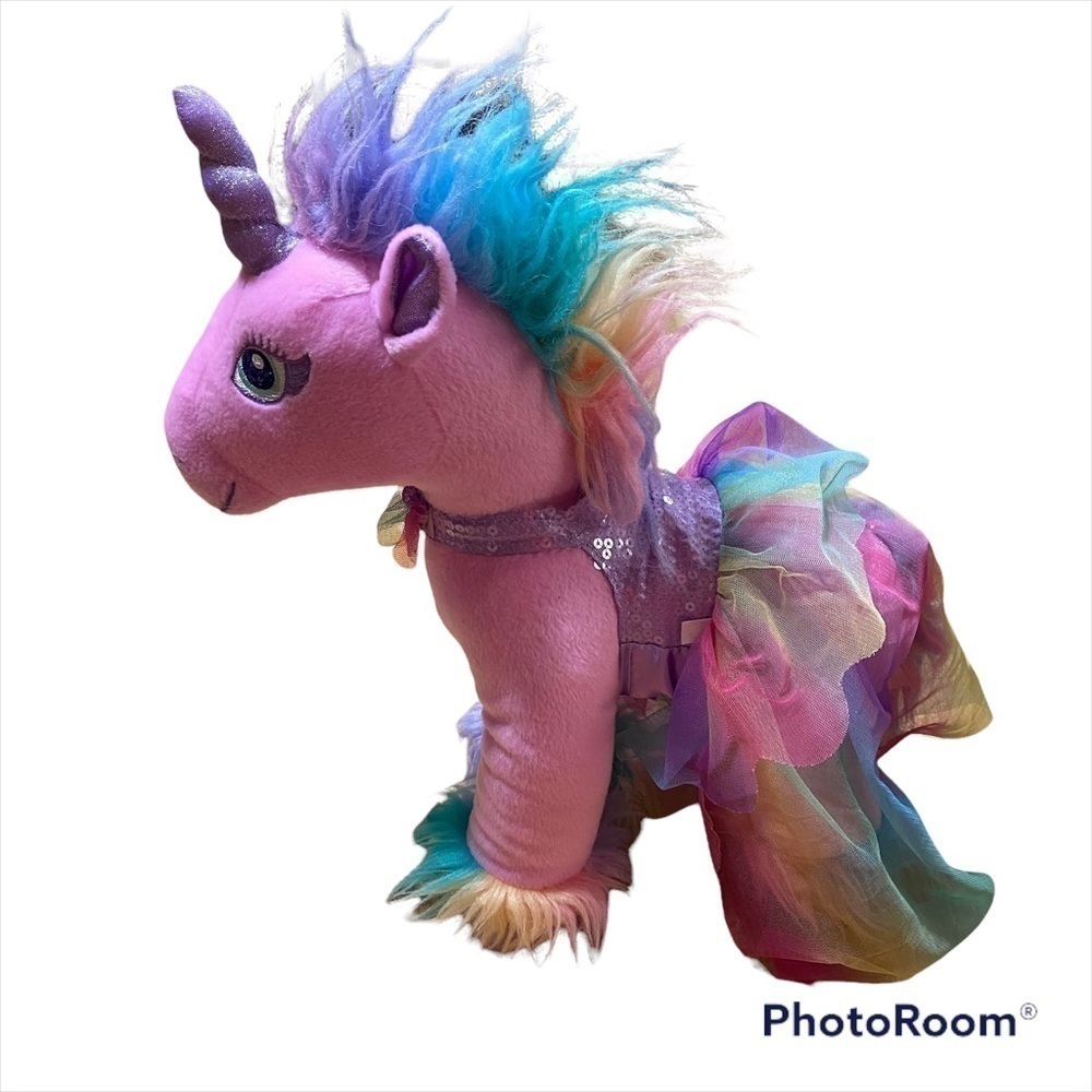 Build a Bear Fairy Friends Beary Unicorn Plush W/ Sequin Tulle Outfit Kids Toy